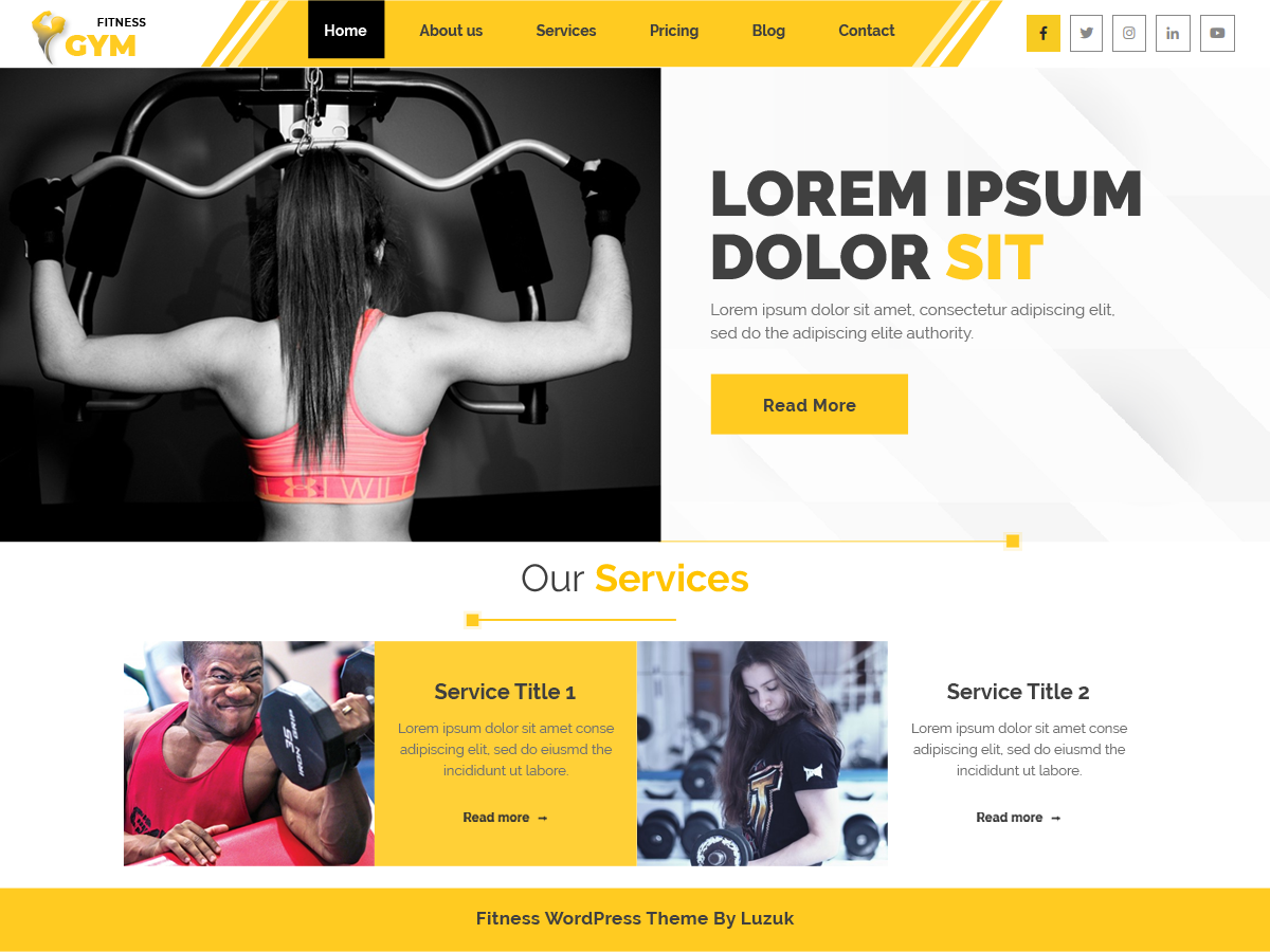 Gym & Fitness template preview