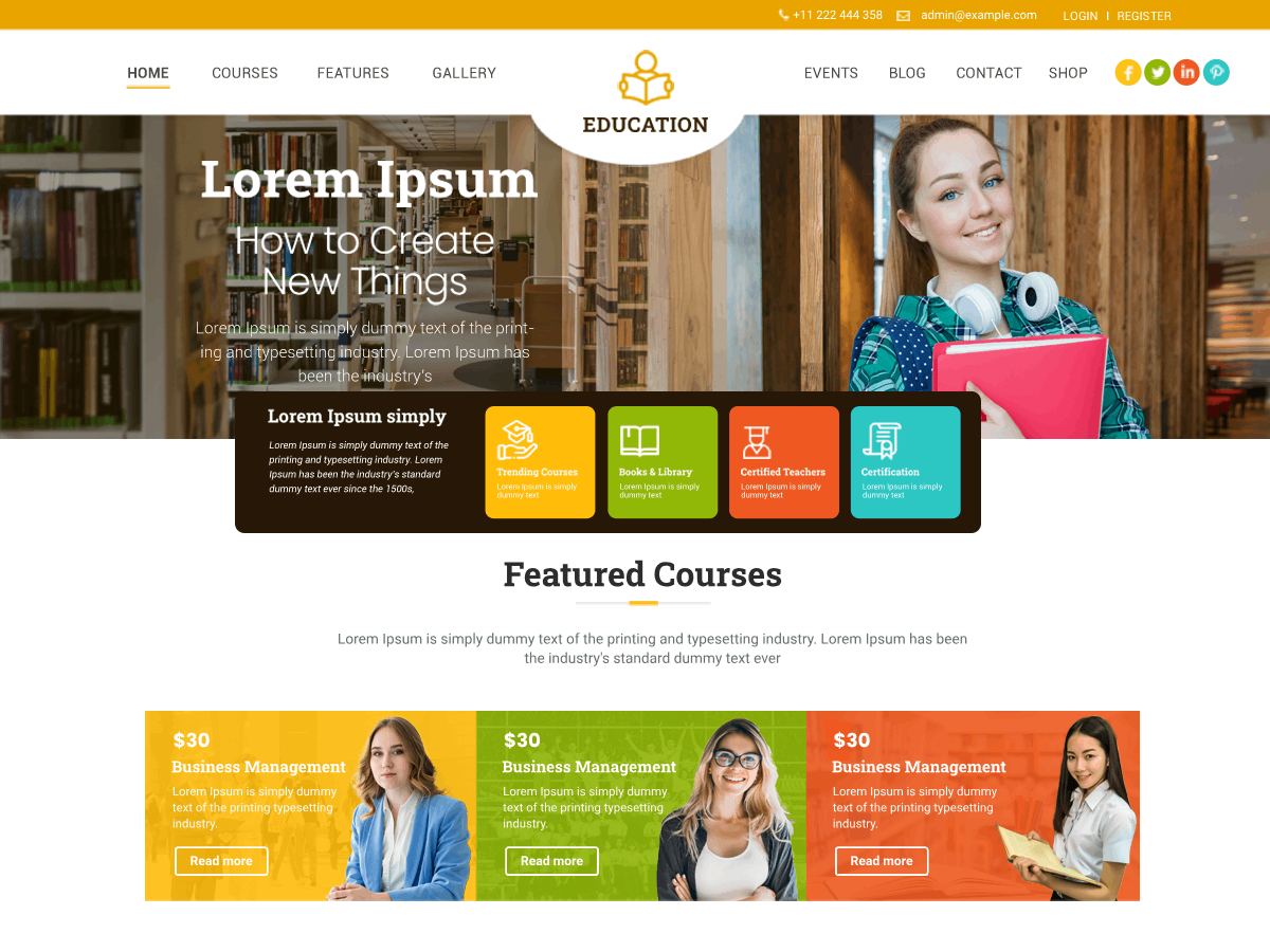 Tuition & Coaching template preview