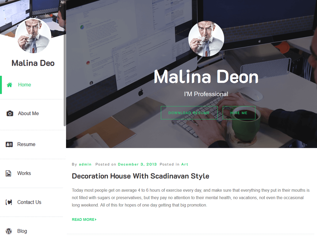 Freelancer template preview